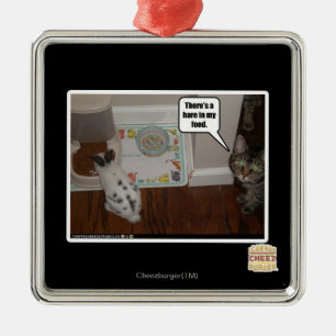 Da ist ein Hase in meinem Essen. Ornament Aus Metall
