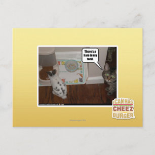 Da ist ein Hase in meinem Essen. Postkarte