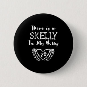 Da ist ein Skelett in meinem Bauch Skelett Hallowe Button