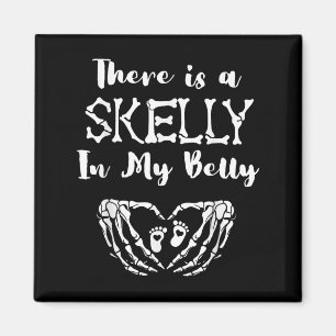 Da ist ein Skelett in meinem Bauch Skelett Hallowe Magnet