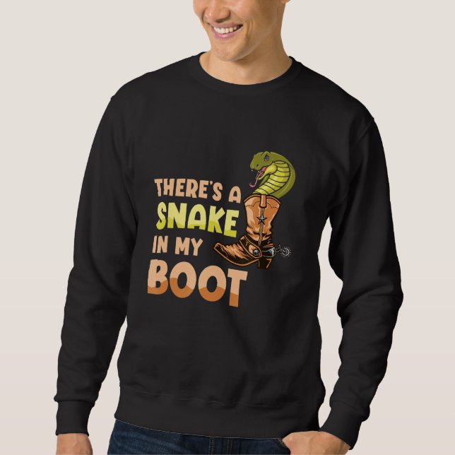 Da ist eine Schlange in meinem Boot Cowgirl Pferd  Sweatshirt (Vorderseite)