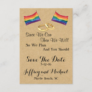 Da können wir: Gay Wedding speichern Sie die Datum Save The Date