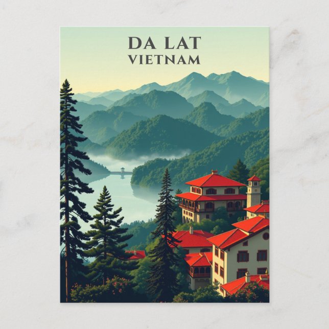Da Lat Vietnam Landschaftlich Travel Postkarte (Vorderseite)
