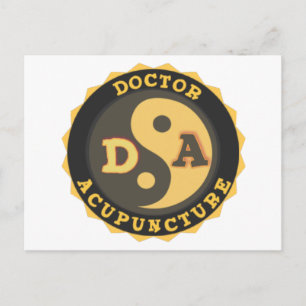 DA LOGO YIN YANG LOTUS BLUME DOKTOR AKUPUNKTUR POSTKARTE