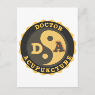 DA LOGO YIN YANG LOTUS BLUME DOKTOR AKUPUNKTUR POSTKARTE