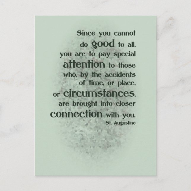 Da man nicht allen Gutes tun kann Postkarte (Vorderseite)