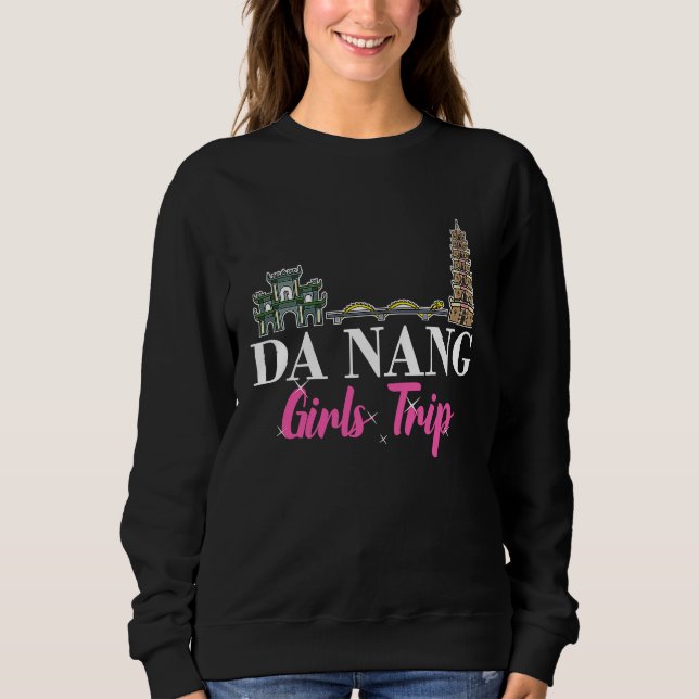 Da Nang Vietnam city skyline map travel Sweatshirt (Vorderseite)