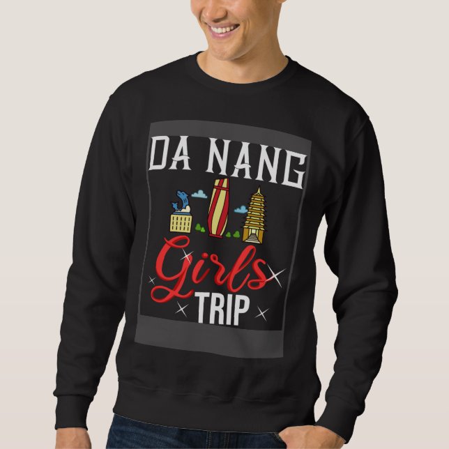 Da Nang Vietnam City Trip Skyline Map Travel Sweatshirt (Vorderseite)