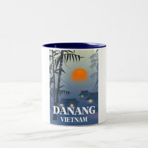 Da Nang Vietnam Reiseplakat Zweifarbige Tasse