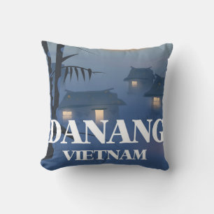 Da Nang Vietnam Travel Poster Kissen