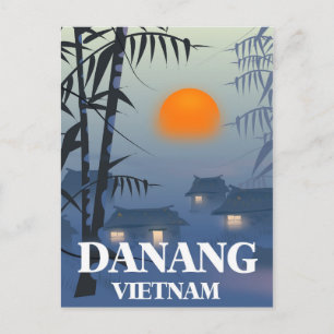 Da Nang Vietnam Travel Poster Postkarte