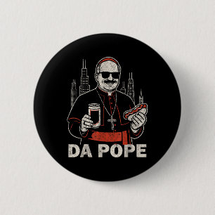 Da Pope aus Amerika Chicago Papst Leo Xiv Funny Vi Button
