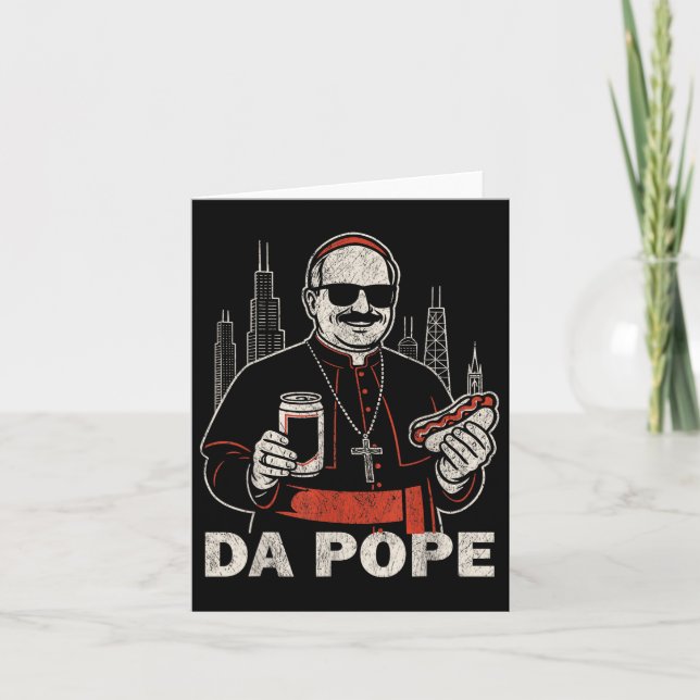 Da Pope aus Amerika Chicago Papst Leo Xiv Funny Vi Karte (Vorderseite)