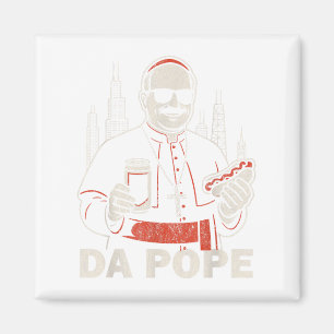 Da Pope aus Amerika Chicago Papst Leo Xiv Funny Vi Magnet