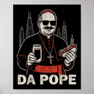Da Pope aus Amerika Chicago Papst Leo Xiv Funny Vi Poster