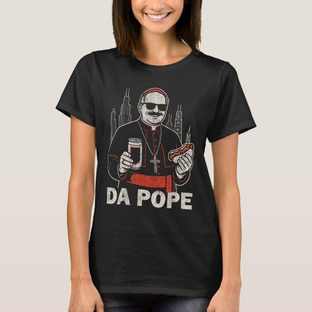 Da Pope aus Amerika Chicago Papst Leo Xiv Funny Vi T-Shirt (Vorderseite)