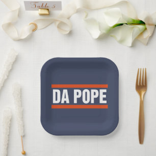 Da Pope aus Amerika Chicago Papst Leo XIV Provost Pappteller