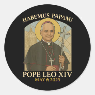 Da Pope aus Amerika Chicago Papst Leo Xiv Provost Runder Aufkleber