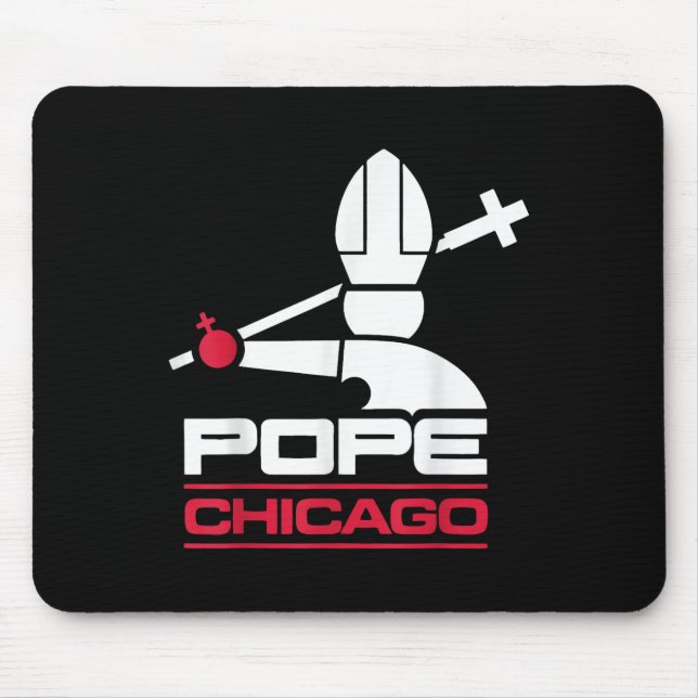 Da Pope Leo Xiv Shirt Chicago Baseball Mousepad (Vorne)