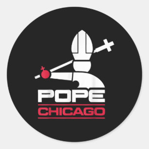 Da Pope Leo Xiv Shirt Chicago Baseball Runder Aufkleber