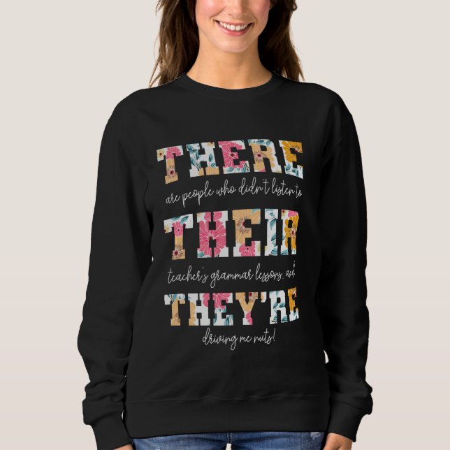 Da sind sie Englischlehrer Funny Sweatshirt (Vorderseite)