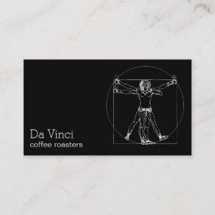 Da Vinci coffee roasters minimal vitruvian man Visitenkarte