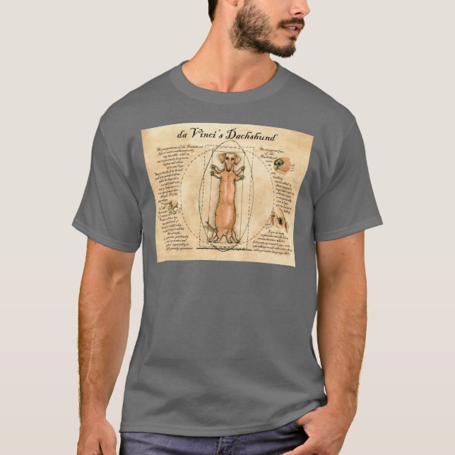 Da Vinci Dackel T-Shirt (Vorderseite)