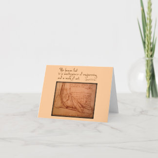 da Vinci: "Der menschliche Fuß ist..." Karte