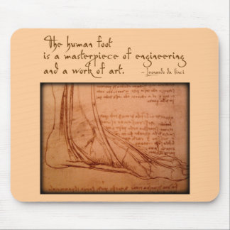 da Vinci: "Der menschliche Fuß ist… " Mousepad