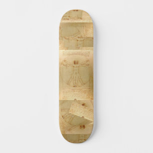Da Vinci Fine Art Zeichnend Vitruvian Man "Patch U Skateboard