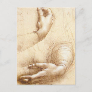 Da Vinci Hands Postcard Postkarte
