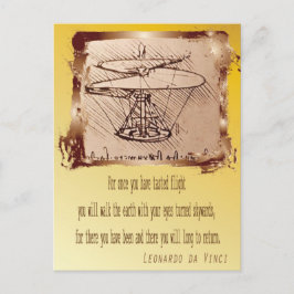 Da Vinci Helicopter 🚁 ✨ Sonderbudget Postkarte