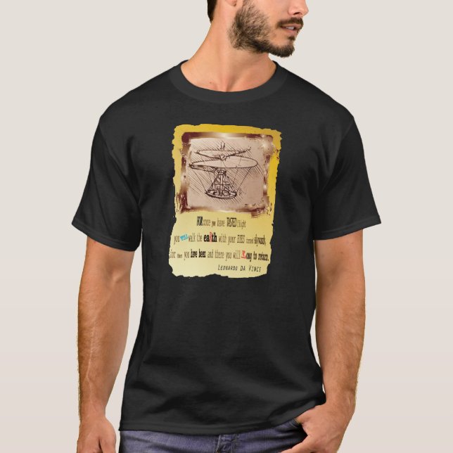 Da Vinci Helicopter 🚁 ✨ Sonderbudget T-Shirt (Vorderseite)
