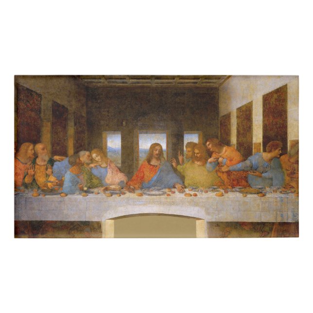 Da Vinci Last Supper Fine Art Classic Namenschild (Vorderseite)