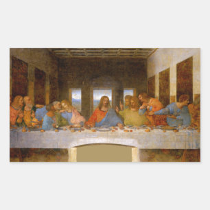 Da Vinci Last Supper Fine Art Classic Rechteckiger Aufkleber
