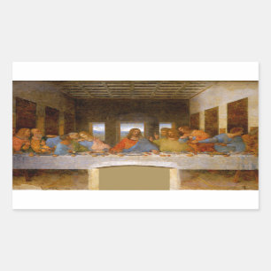Da Vinci Last Supper Fine Art Classic Rechteckiger Aufkleber