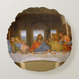Da Vinci Last Supper Fine Art Classic Rundes Kissen