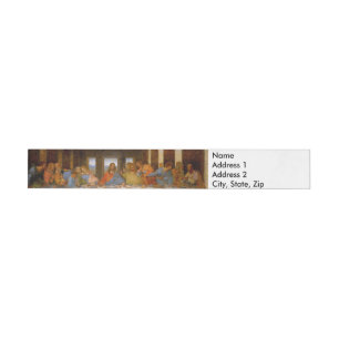 Da Vinci Last Supper Fine Art Classic Rundum-Adressaufkleber