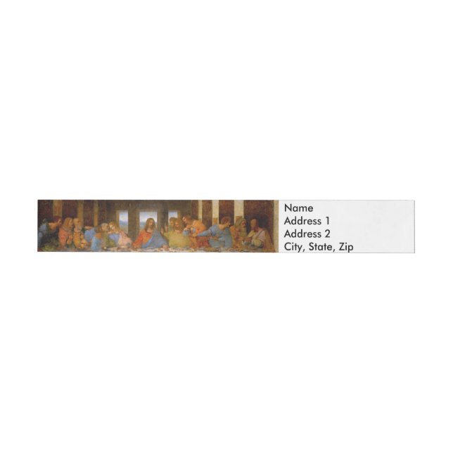 Da Vinci Last Supper Fine Art Classic Rundum-Adressaufkleber (Person)