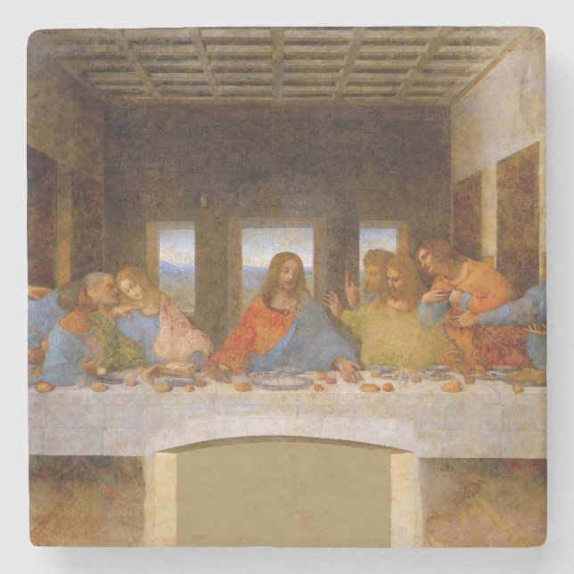 Da Vinci Last Supper Fine Art Classic Steinuntersetzer (Vorderseite)