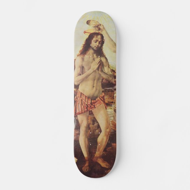 Da Vinci-LEONARDO - Die Taufe von Christus Skateboard (Vorderseite)