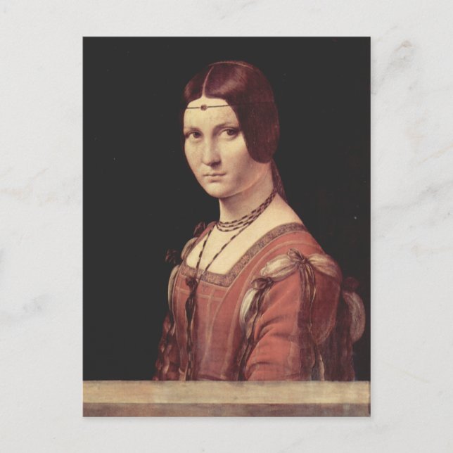 Da Vinci Leonardo - La belle ferronnière Postkarte (Vorderseite)