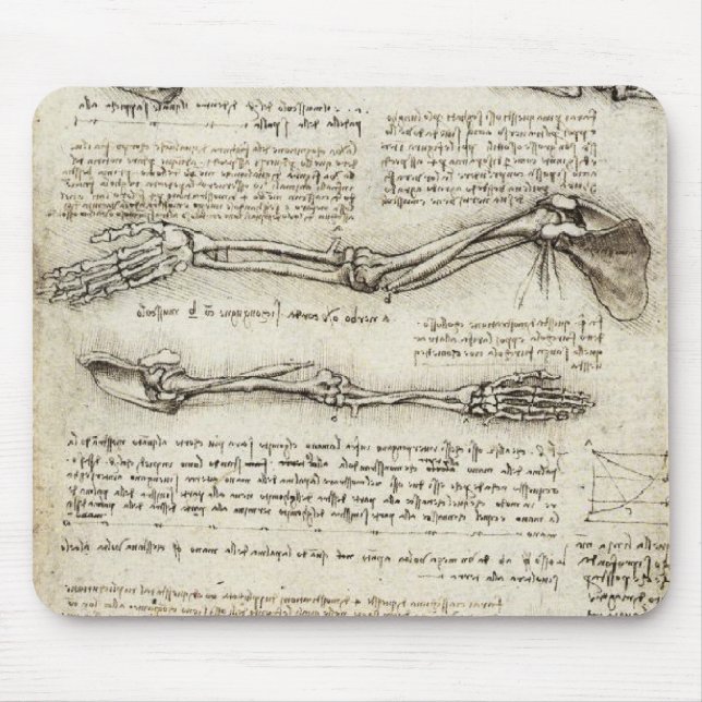 Da Vinci, LEONARDO - Studie der Anatomie Mousepad (Vorne)