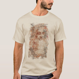 da Vinci Selbstportrait auf der Ziegelwand T-Shirt