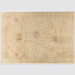 Da Vinci Vitruvian Man Decoupage Seidenpapier