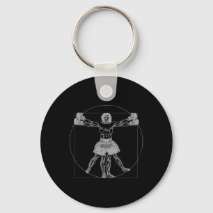 Da Vinci Vitruvian Man Muay Thai Mma Straßenkampf Schlüsselanhänger