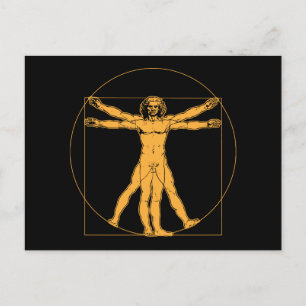 Da Vinci Vitruvian Man Postcard Postkarte