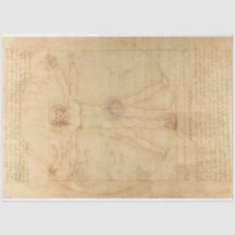 Da Vinci Vitruvian Mann Decoupage Papier