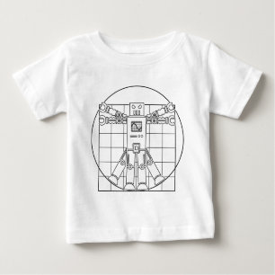 Da Vinci Vitruvian Robot Baby T-shirt