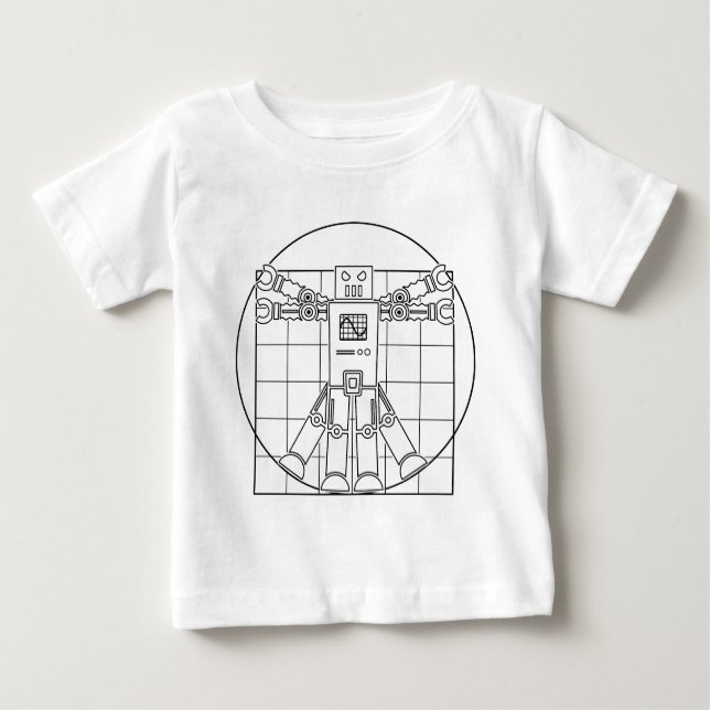Da Vinci Vitruvian Robot Baby T-shirt (Vorderseite)